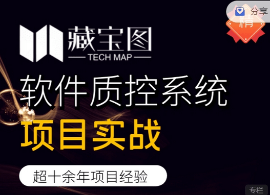 藏宝图项目实战，软件质控系统项目实战，视频+资料，价值2999