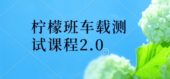 柠檬班车载测试课程2.0